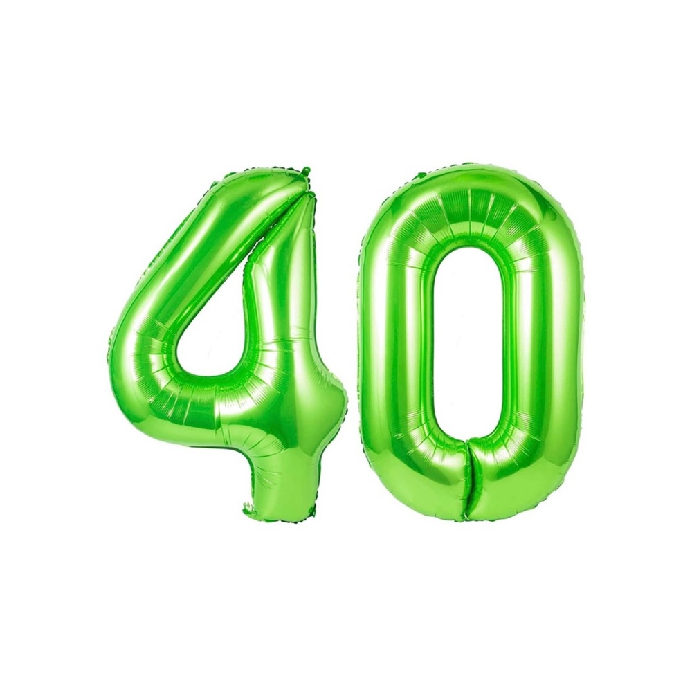 40 Inch Green 40th Birthday Number Balloons 40 Foil Birthday Anniversary